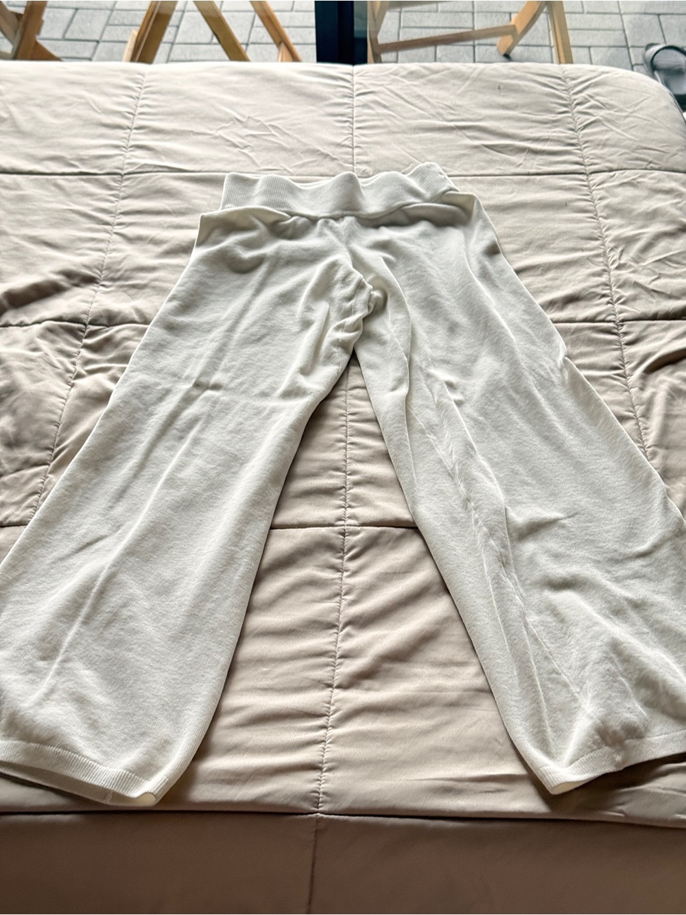 Garage Cream Knit Trousers